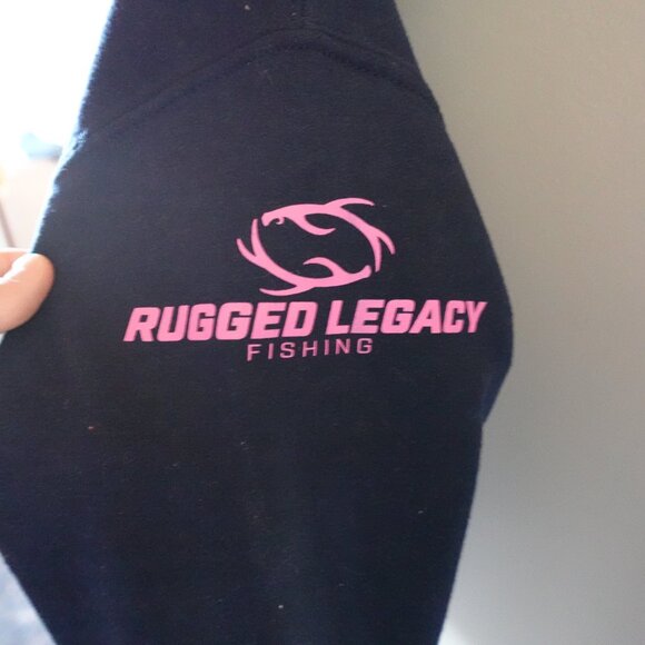 Black Hoodie with Pink and White Graphic - Picture 8 of 13